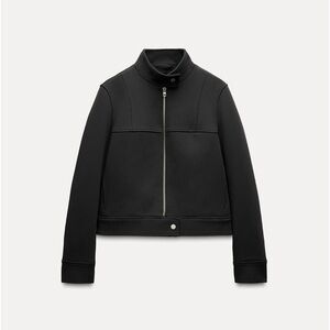 Zara NWT XS  Neoprene effect jacket